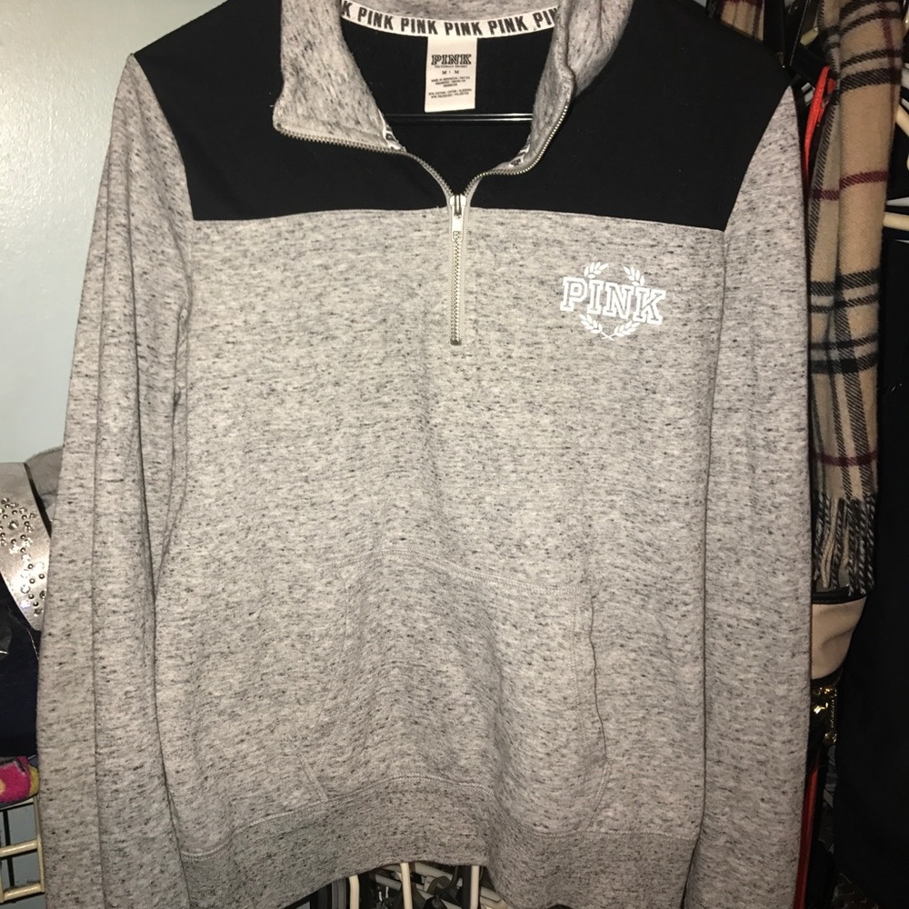 Vs pink half zip up